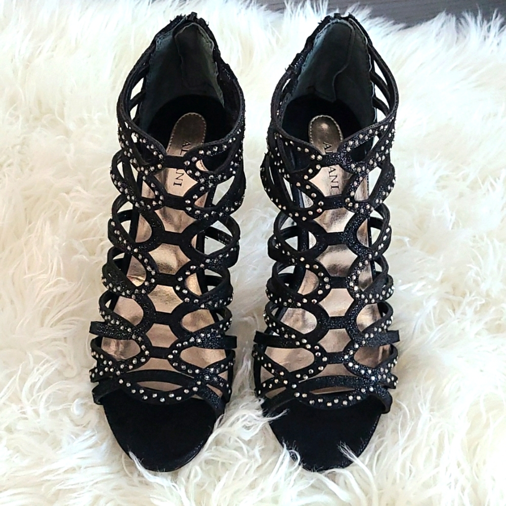 Alfani Heels Sandals  "Erias" 8 1/2M.    Black